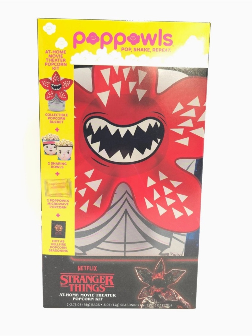 Stranger Things Poppowl Collectible At Home Movie Theatre Popcorn Kit